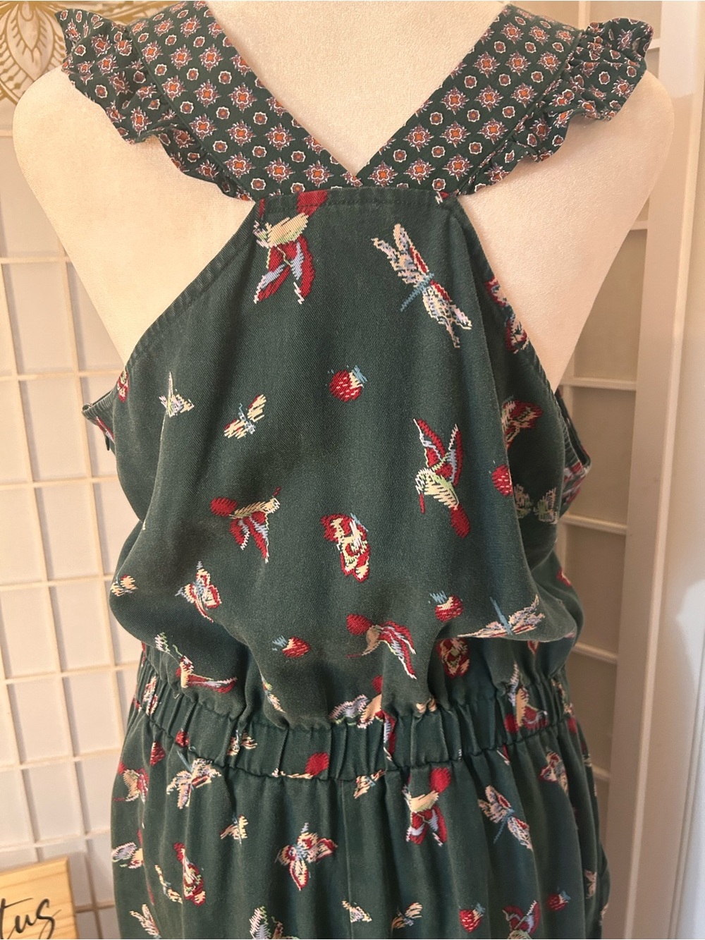 Matilda Jane Butterfly Cottagecore Jumpsuit Green Large - Picture 6 of 6